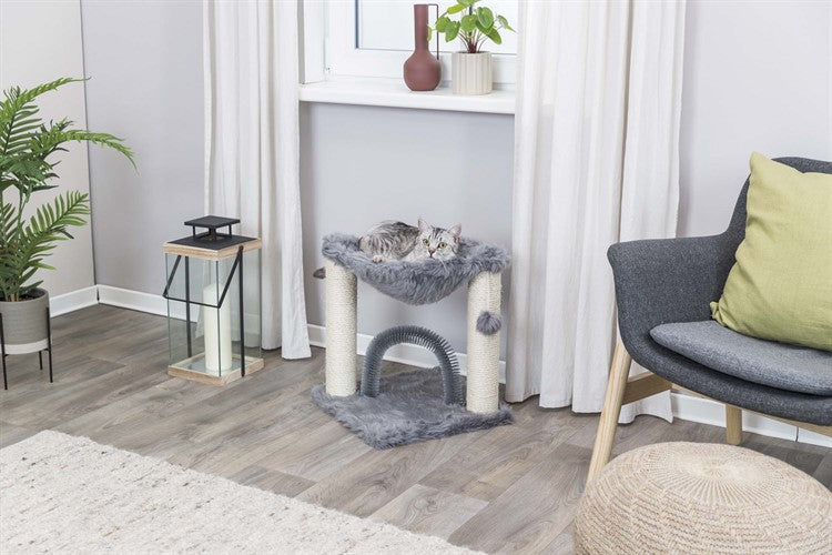 Klösmöbel Baza (med ryggborste) – Fluff, Klös & Massage i Ett! 🪮🐾💆♂️✨