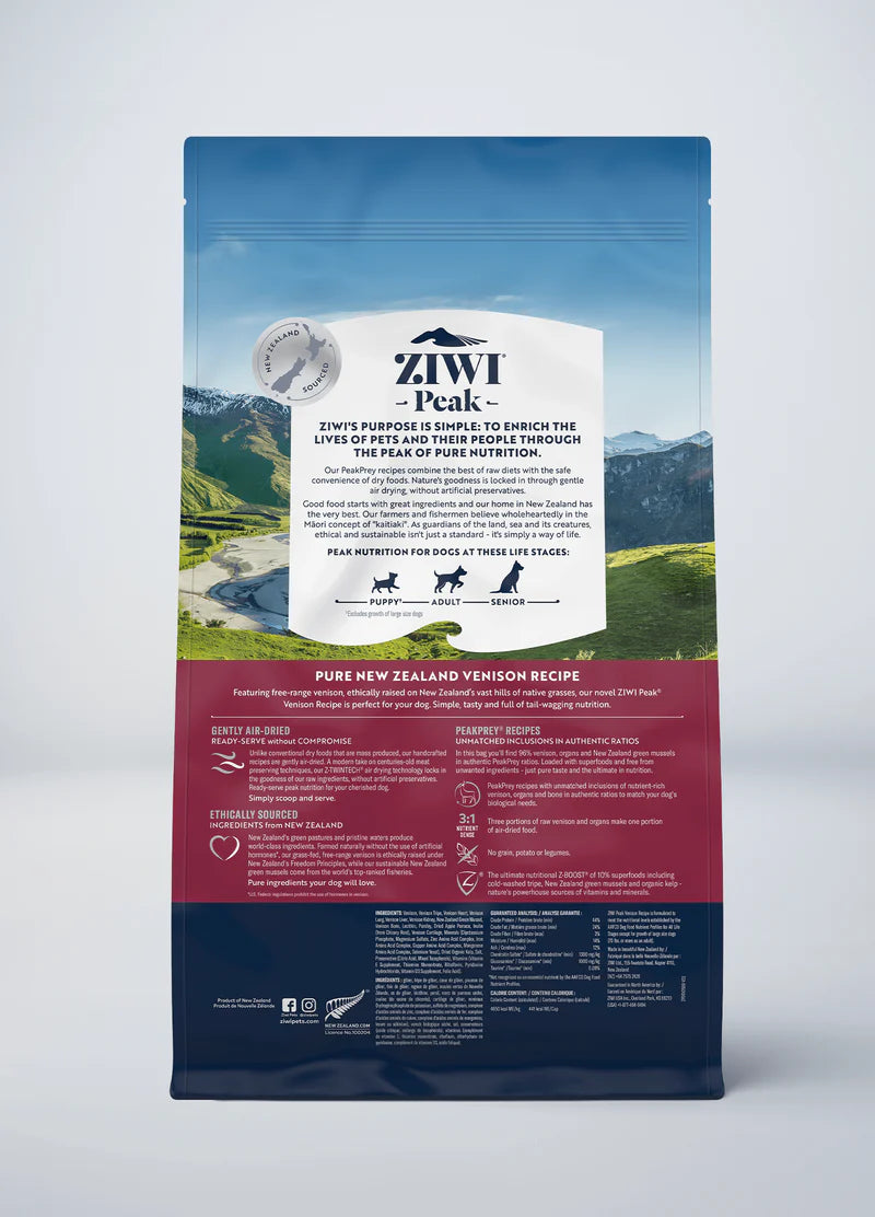 Ziwi Peak Hjort – Lufttorkat Lyxfoder för Känsliga Hundmagar 🦌🍃