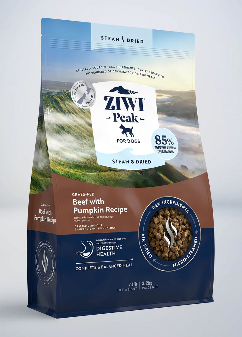 Ziwi Peak Biff & Pumpa – Steam-Dried Superfoder för Hund 🥩🎃