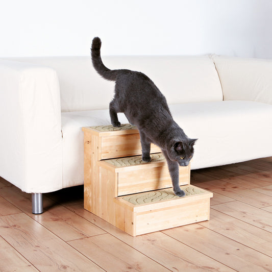 Trappa i Furu med Förvaring – Tassvänlig hjälp upp till favoritplatsen 🐾🪵🛋️