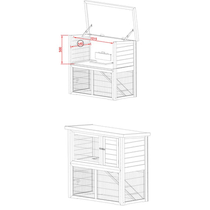 Träbur Ferie XL – 2 Våningar med Ramp 🐇🌸