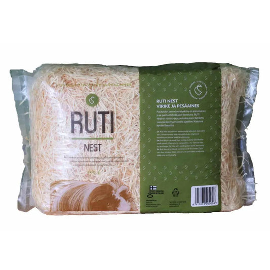 Ruti Nest Träull 300g – mjukt, varmt och naturligt bo! 🌾 🐹💤