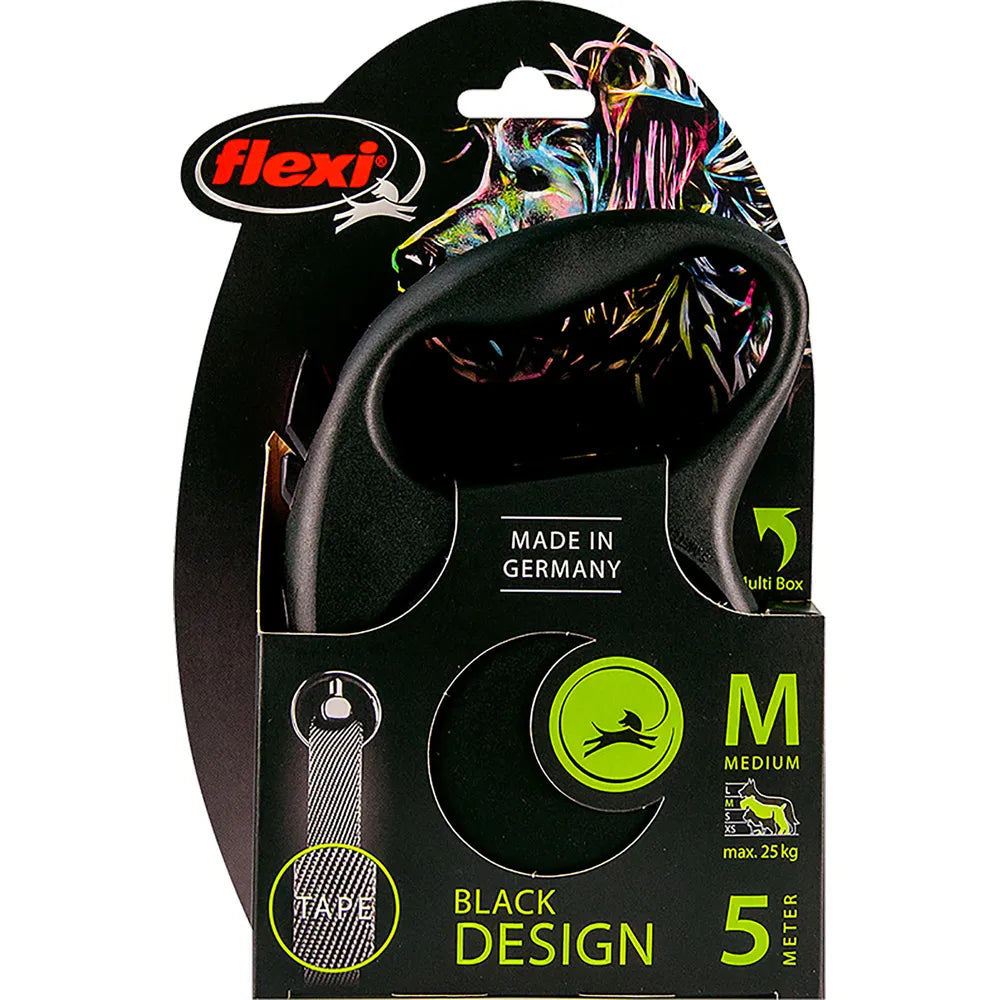 Flexi Black Design Band (5 M) – Stilrent Rullkoppel i Tre Storlekar 🖤🎯