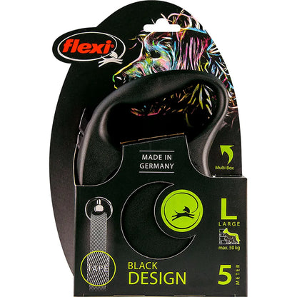 Flexi Black Design Band (5 M) – Stilrent Rullkoppel i Tre Storlekar 🖤🎯