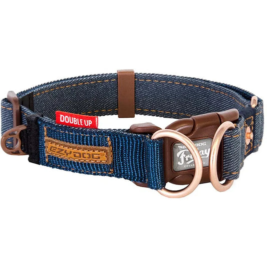 Ezydog Halsband Double Up Denim – Stil, säkerhet & komfort i ett! 👖🐾