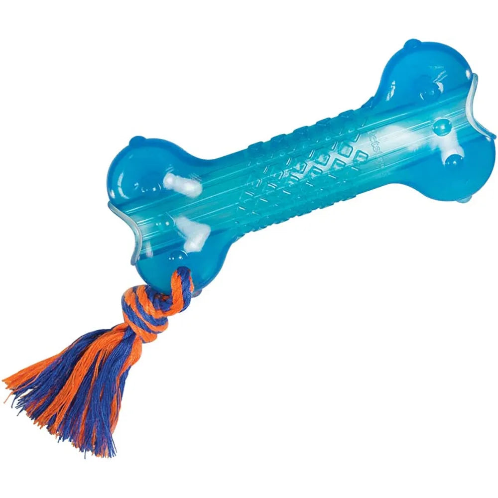 Petstages Orka Bone – Tuggleksak i tålig plast med rep 🦴💦