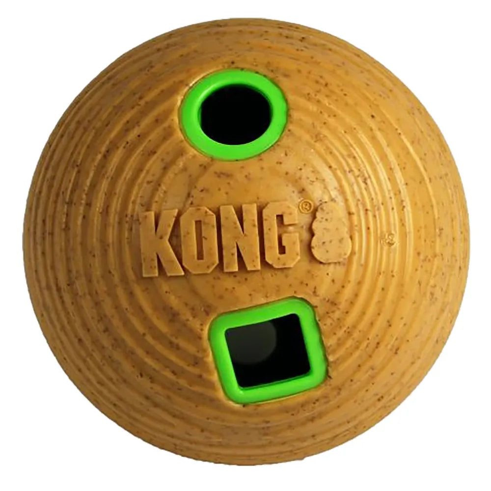 KONG Bamboo Feeder Ball – Tyst och smart belöningsboll Ø12 cm 🎲🐶
