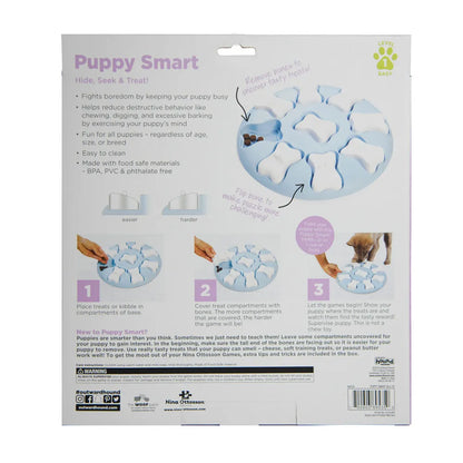 Nina Ottosson Puppy Smart Blå – Aktiveringsspel för Hund (Nivå 1) 🧠🐾