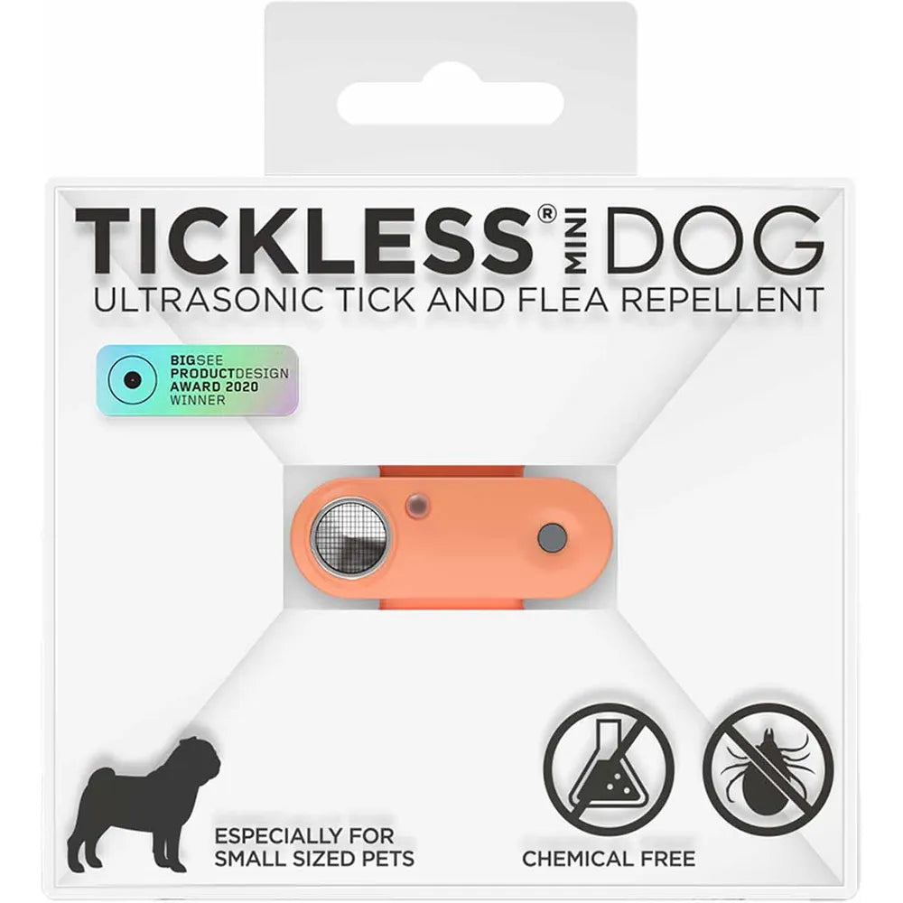 Tickless Pet Mini – laddbart skydd mot fästingar & loppor (svart/orange) ⚡🐾
