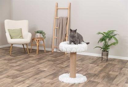 Klösmöbel Mirella 55 cm – Vintervit Dröm med Mjuk Bädd 🐱❄️🛏️