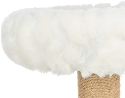 Klösmöbel Mirella 55 cm – Vintervit Dröm med Mjuk Bädd 🐱❄️🛏️