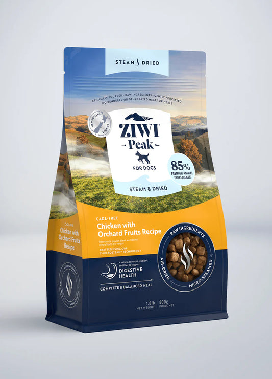 Ziwi Peak Kyckling & Frukt – Steam-Dried Superfoder från Naturens Skafferi 🐔🍎🍐
