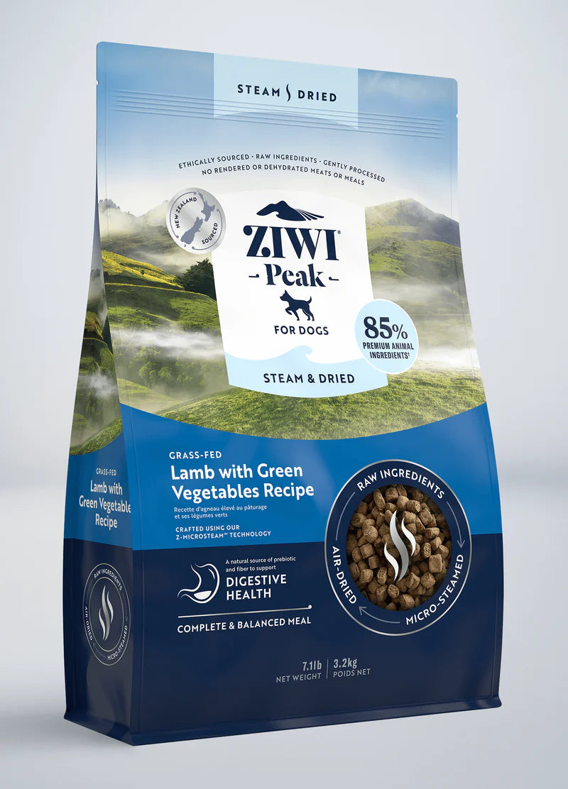 Ziwi Peak Lamm & Gröna Grönsaker – Steam-Dried Superfoder med Grönt Guld 🐑🌿🍃